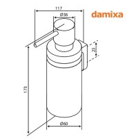 MEDIDAS DOSIFICADOR JABON PARED ZEN DAMIXA